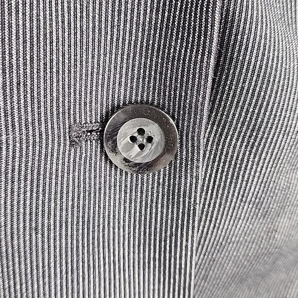 Chic Calvin Klein Pinstriped Gray Blazer - Picture 6 of 13